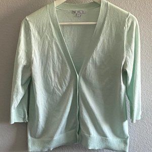 Gap Mint Green V-Neck Button Down Cardigan